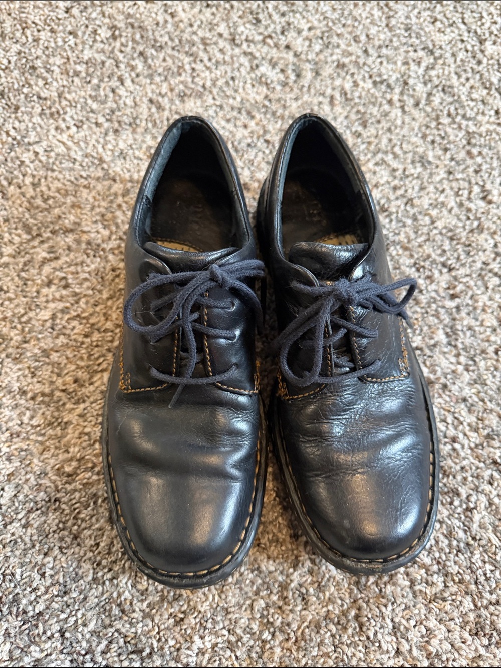 Born Black Women's Leather Lace-Up Dress Shoes Size 7